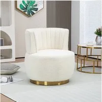 BlingBin Stuhl 360° Drehstuhl Polsterstuhl Runder Relaxsessel (Barrel Stühle, 1 St), Wohnzimmerstuhl, Eimerstuhl, für Wohnzimmer Schlafzimmer Arbeitszimmer