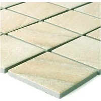Mosafil Mosaikfliesen Mosaikfliesen Keramik Sahara Steinoptik, Keramik 30.000x30.000, beige, Verlegefertig auf ein Netz geklebt - Frostsicher - Wasserfest