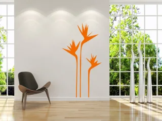 Strelitzie Wandaufkleber Wandtattoo