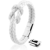 SERASAR Lederarmband Leder Damenarmband "Knot" (Klassisch, elegant, casual, 1-tlg), Kreuzknoten, durch zusätzliches Glied verlängerbar