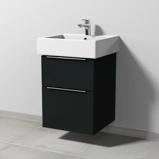 Sanipa 3way Waschtischunterbau zu Duravit Vero Waschtisch mit 2 Auszügen, Vulkan-Matt UP7151V