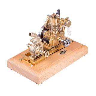 OKMO M16C Air-cooled Single Cylinder 4-strokes Mini Vertical Gasoline Speed-controlled IC Engine Model with Water Vane P