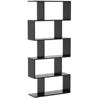 COSTWAY Bücherregal, Raumteiler mit 5 Ebenen, 70 x 23,5 x 158 cm