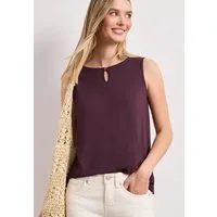 STREET ONE Shirttop U-Boot-Ausschnitt mit Cut-Out-Detail