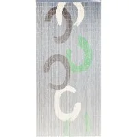CONACORD Türvorhang Decona Circle Dekovorhang bunt, Hakenaufhängung, halbtransparent, 90 x 200 cm, Bambus - blickdicht dank hoher Stranganzahl