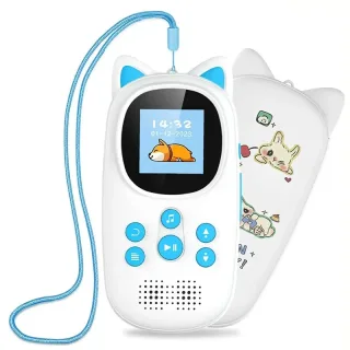 M5 32GB Music MP3 Player Cute Cartoon Shape BT5.0 Music MP3 Player with Speaker FM Radio Ebook Reader Recording Multi-la