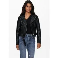 ONLY Lederimitatjacke ONLVERA FAUX LEATHER BIKER CC OTW mit Biker Details