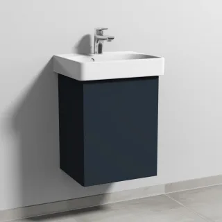 Sanipa 3way Waschtischunterbau zu Geberit Smyle Square Waschtisch mit 1 Tür, Marine-Matt SP6691R