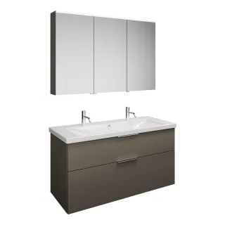 Burgbad SET Eqio Grau Hochglanz/Alpinweiss, SFAO123LF2010C0001 SFAO123LF2010C0001
