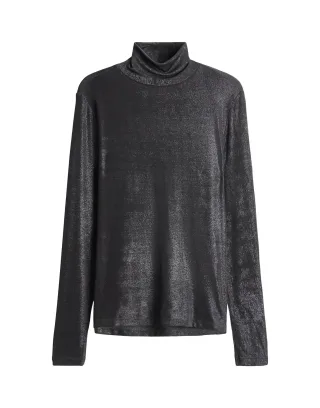 someday - Schimmerndes Rollkragenshirt - Kirsa grau - Gr. - 36