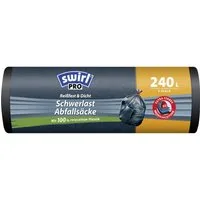 Swirl Müllbeutel Swirl® Schwerlast-Säcke Profi mit Zugband 240 L