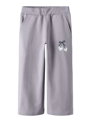 NAME IT - NMFBASALT SWEAT WIDE PANT BRU lavender gray - Gr. - 104