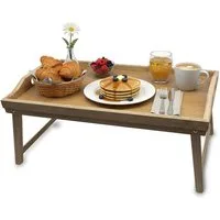 relaxdays Tabletttisch Betttablett aus Bambus (1-St), braun