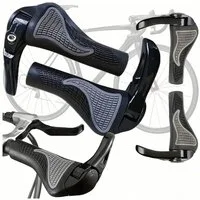 Realb2b Fahrradlenkergriff Fahrradgriffe mit Ecken ergonomisch rutschfest Aluminium MTB 2-teilig (Lenkergriff-Set für MTB, Trekking und E-Bike aus Gummi und Aluminium gefertigt, 2-St., 2-tlg. Fahrradgriff-Set ergonomischem Design rutschfester Oberflä