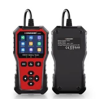 Konnwei KW341 6V 12V 24V Automotive Lead-Acid Battery Tester Analyzer for Cars Motorcycles Truck