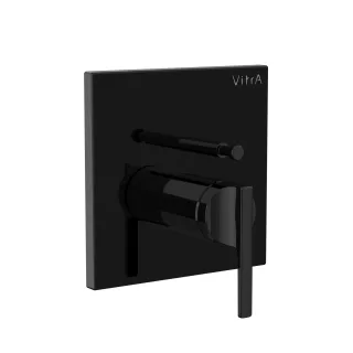 VitrA Suit Einhebel-Wannenfüll- und Brausearmatur V-Box Unterputzmontage Schwarz Hochglanz,A4282039 A4282039