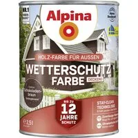 Alpina Holzschutzlasur Alpina Wetterschutzfarbe 2,5 L schokobraun