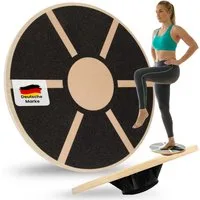 Active Peak Balancekreisel Therapie Kreisel Balance Board aus Holz, Ø 40 cm Wackelbrett