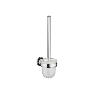 Dornbracht Madison WC-Bürstengarnitur 83900361-00 Wandmodell, Glaseinsatz Kristallglas, matt, chrom