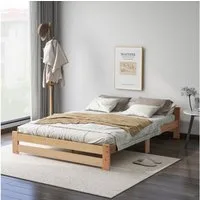 Furnishings Home Polsterbett Palettenbett Massivholzbett Futonbett inkl. Kopfteil (1 tlg), Mit Lattenrost, Massivholz, 140x200 cm