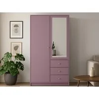 Beautysofa Kleiderschrank mit Spiegel und 3 Schubladen (Zur Auswahl: zweitürig, dreitürig oder viertürig, verschiedene Farben) Höhe 200 cm