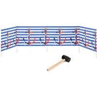 Garronda Windschutz Strand Sichtschutz 5m lang mit Gummihammer Garten Meer GAEX001
