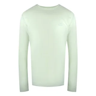 Diesel - Langärmliges T-shirt In Creme Mit Einfarbigem Logo
