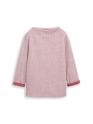 Tom Tailor - Sweatshirt mit Stehkragen rumba red melange - Gr. - XXL