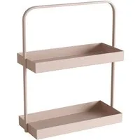 BOLTZE GRUPPE GmbH Etagere JAGO, H 38,5 cm, Beige, pulverbeschichtet, Eisen, (1-tlg), mit 2 Etagen und Tragegriff