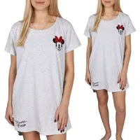 Disney Nachthemd DISNEY Nachthemd Damen – Minnie Mouse, Kurzarm, Grau Meliert
