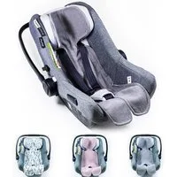 BABEES Kinderwagen-Sitzauflage Atmungsaktive Sitzauflage Babyschale Einlage Antischwitz, universal Gruppe 0+ (0-13kg) Gruppe I (9-18kg) Leinen Baumwolle