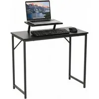 relaxdays Computertisch Schreibtisch mit Monitoraufsatz