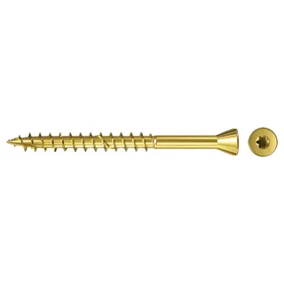 Fischer Dielenschraube 3,5x35 Senkkopf TX gelbverzinkt Teilgewinde Innenstern - 660101