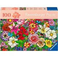 Ravensburger Puzzle Feel Well & Puzzle, Blumenfenster, 100 Puzzleteile, XL, für Erwachsene, Made in Europe