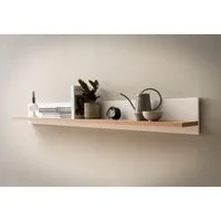 Home affaire Wandboard Salerno, modernes Wandregal, Wandhalter mit Ablagefläch, 180 cm breit, vielseitig einsetzbares Hängeregal, Weiß mit Eiche Evoke Dekor