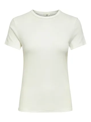 JDY - JDYLUCKY S/S O NECK TOP JRS NOOS Cloud Dancer - Gr. - XL