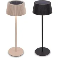 Briloner Leuchten LED Tischleuchte Tischlampe kabellos Akku Solar Touch Dimmbar USB-C, LED fest integriert, 3000K, 4000K, 6500K, 12x34 cm, Indoor/Outdoor, Balkon, Terrasse, Wohnzimmer