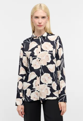 ETERNA - Bluse Viskose Langarm schwarz - Gr. - 44/Langarm