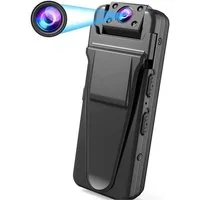 SpionProfi Überwachungskamera Full HD Mini Kamera BodyCam Tragbare Video Überwachungskamera (Innenbereich, Außenbereich, 1-tlg., Mini versteckte Kamera Video Tragbare Bodycam Auto Haus Überwachung)