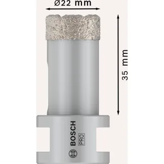 Bosch PRO Diamanttrockenbohrer Dry Speed Best for Ceramic, 22 x 35 mm - 2608587116