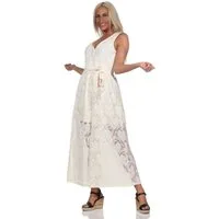 Aurela Damenmode Overall Jumpsuit Damen Sommer Playsuit Einteiler aus Spitze, max. Körpergröße 1,68m, weites Bein