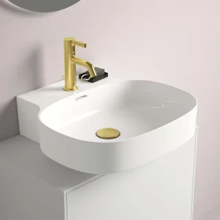 Ideal Standard Linda-X Waschtisch T475301 1 Hahnloch, mit Überlauf, 500 x 480 x 135 mm, weiß