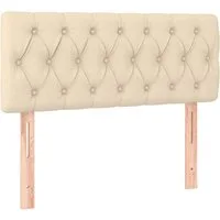 vidaXL Bett Kopfteil Creme 100x7x78/88 cm Stoff (1-tlg)