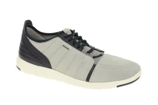 Geox U620DA XUNDAY 2FIT a Herrenschuhe ice/navy Velourleder/Mesh atmungsaktiv