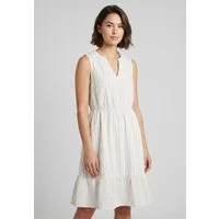 SUBLEVEL Sommerkleid Damen Sommerkleid aus Baumwolle A-Linien Kleid mit Volants, Seersucker Optik