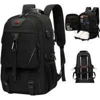 OKWISH Reiserucksack Laptop Rucksack Rucksäcke Groß Schulrucksack Laptoprucksack (Oxford Reisen Notebook Laptop Tasche Schule Handgepäck erweiterbar, 1-tlg., Anti-Diebstahl, Backpack mit Laptopfach, USB-Lade-Anschluss), für Herren Damen Jungen Teenag