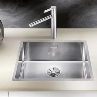 Blanco Claron Spüle 521576 500-IF, 54 x 44 cm, Edelstahl Seidenglanz, ohne Ablauffernbedienung