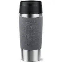 Emsa Thermobecher Travel Mug Classic, mit 360°-Trinköffnung, auslaufsicher, rutschfest, Edelstahl, Kunststoff, Silikon, 4h heiß, 8h kalt - 360 ml / 6h heiß, 12h kalt - 500 ml, 100% dicht