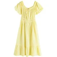 Next Midikleid Off-Shoulder-Midikleid mit Streifen (2-tlg)