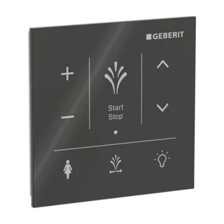 Geberit AquaClean Wandbedienpanel 147041SJ1 zur Aufputz-Montage, Oberfläche Glas/Farbe schwarz